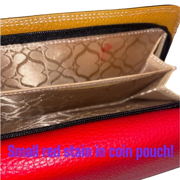 Vera Pelle Genuine Leather Multicolored Card Holder Wallet coin purse - Picture 6 of 6